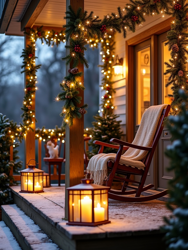 elegant holiday railing decor