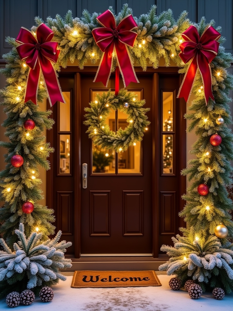 elegant holiday ribbon accents