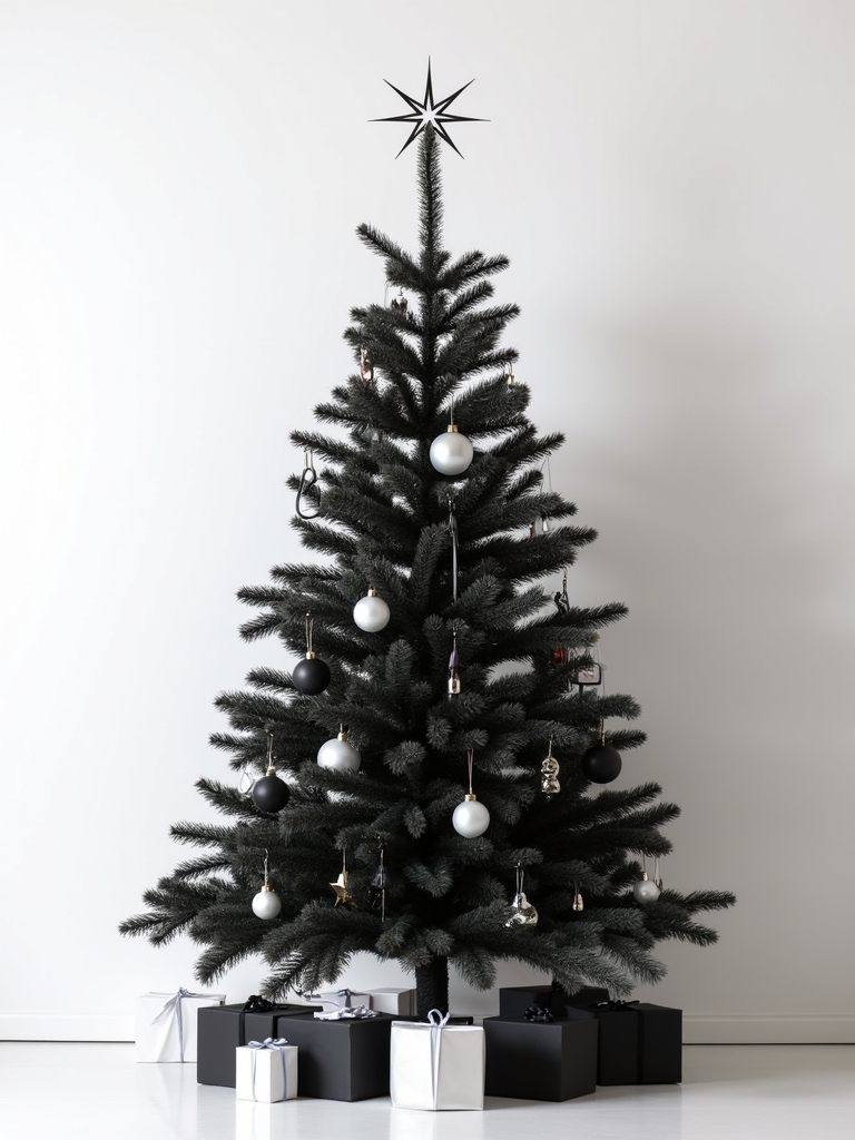 elegant monochrome christmas decor
