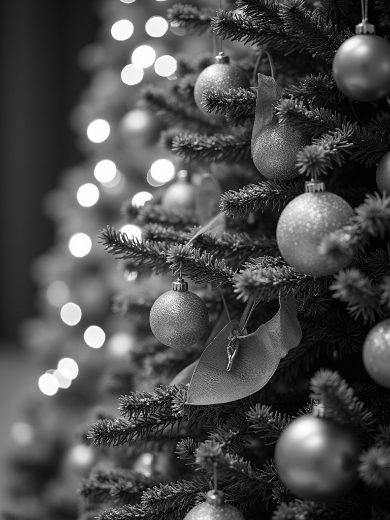 elegant monochrome holiday lights