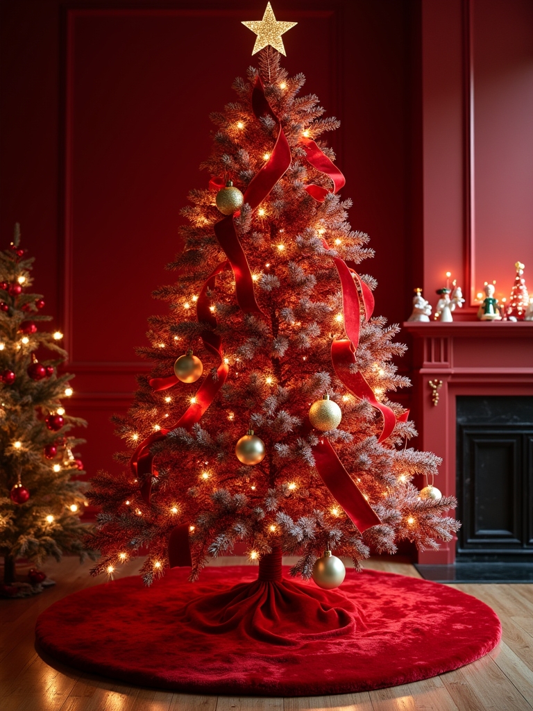 elegant red velvet accents