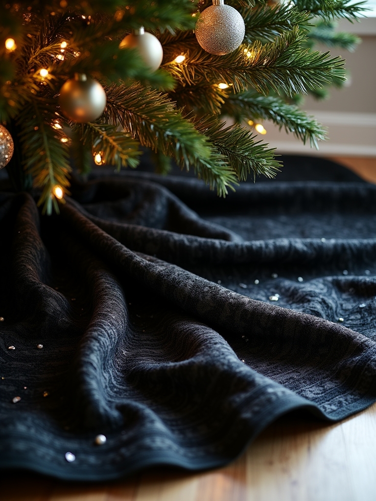 elegant textured tree skirt
