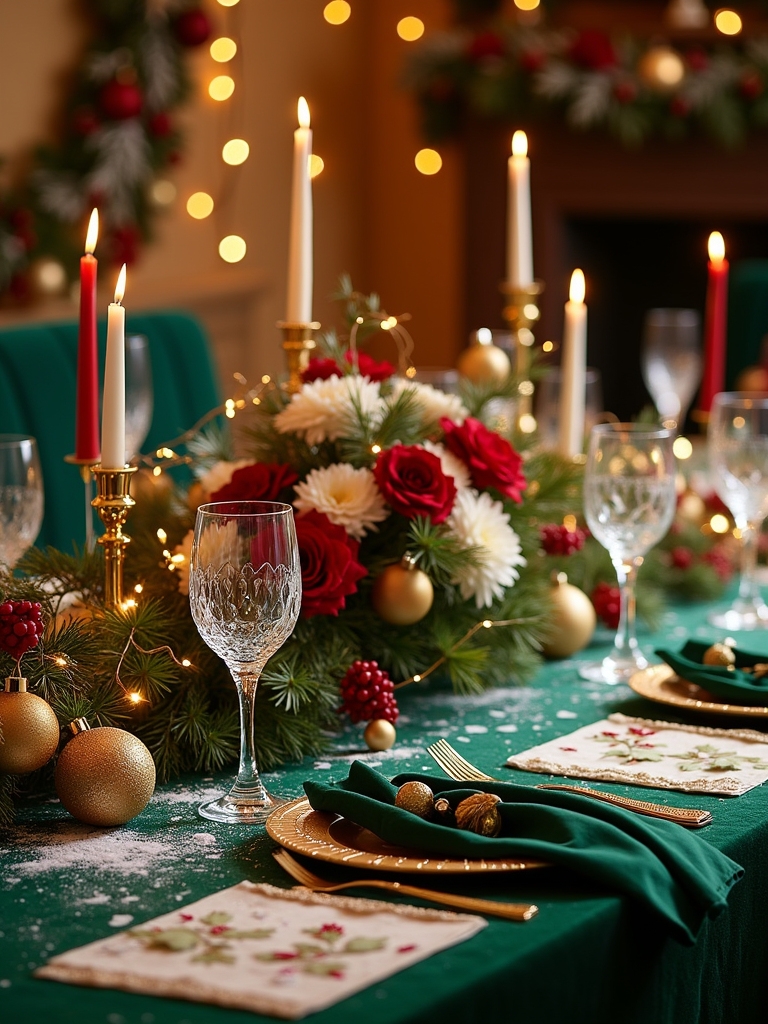 elegant velvet table runner
