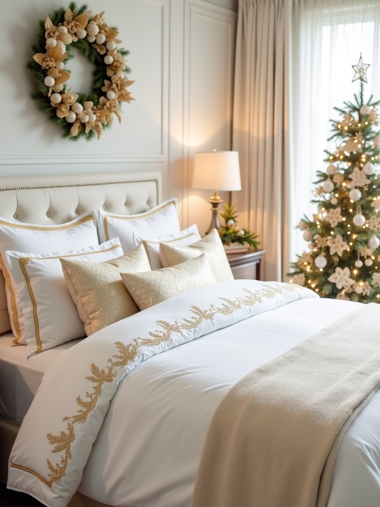 elegant white and gold