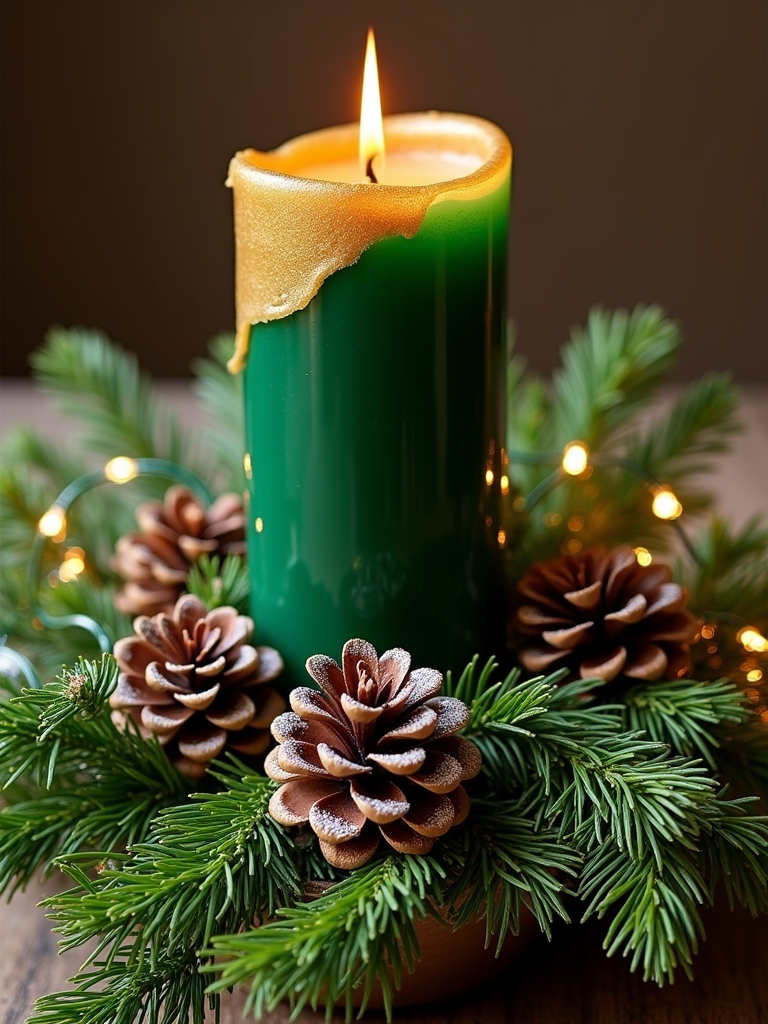 enchanting candle greenery display