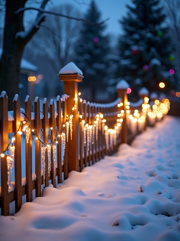 enchanting fence light displays