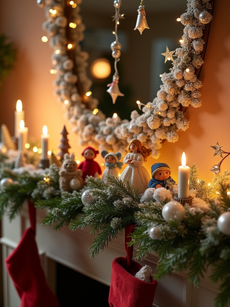 enchanting holiday mantel decor