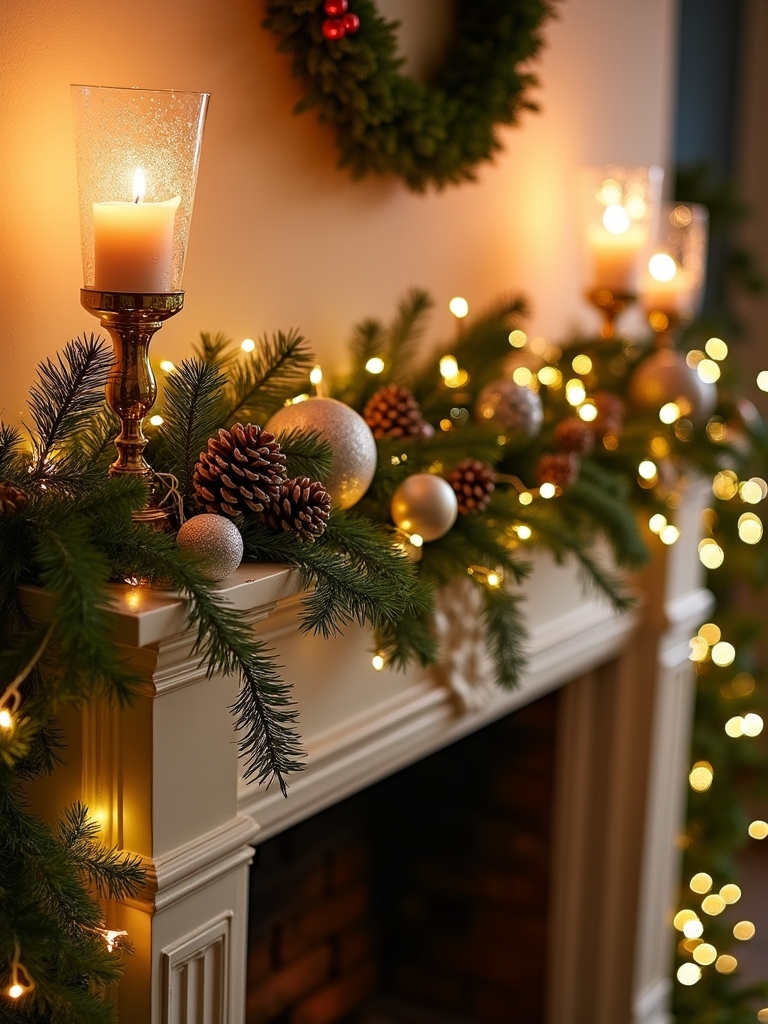 enchanting mantel fairy lights