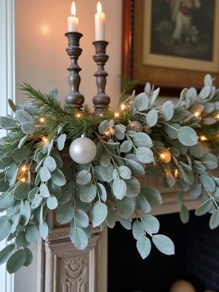 enchanting snowy eucalyptus garland