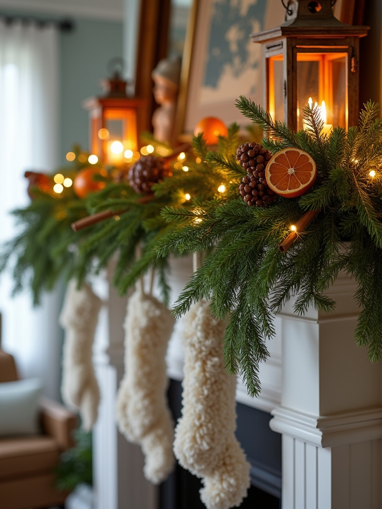 farmhouse holiday garland decor
