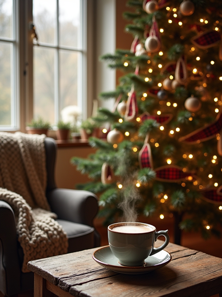 farmhouse ribbon tree decor