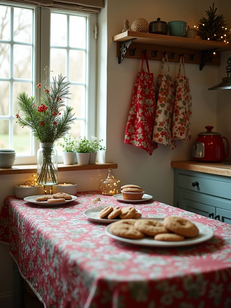 festive baking apron joy