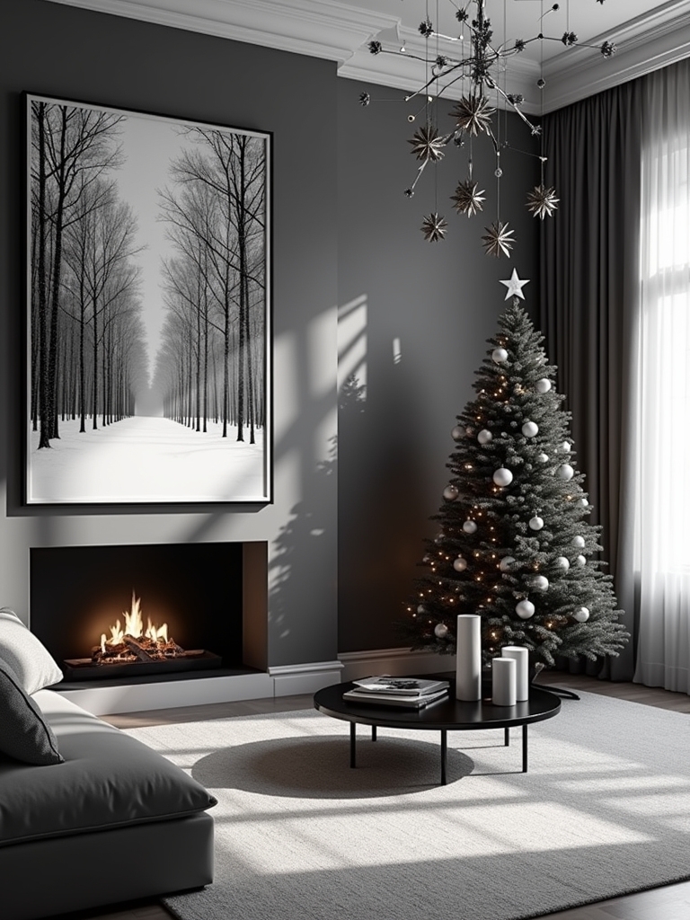 festive black and white prints