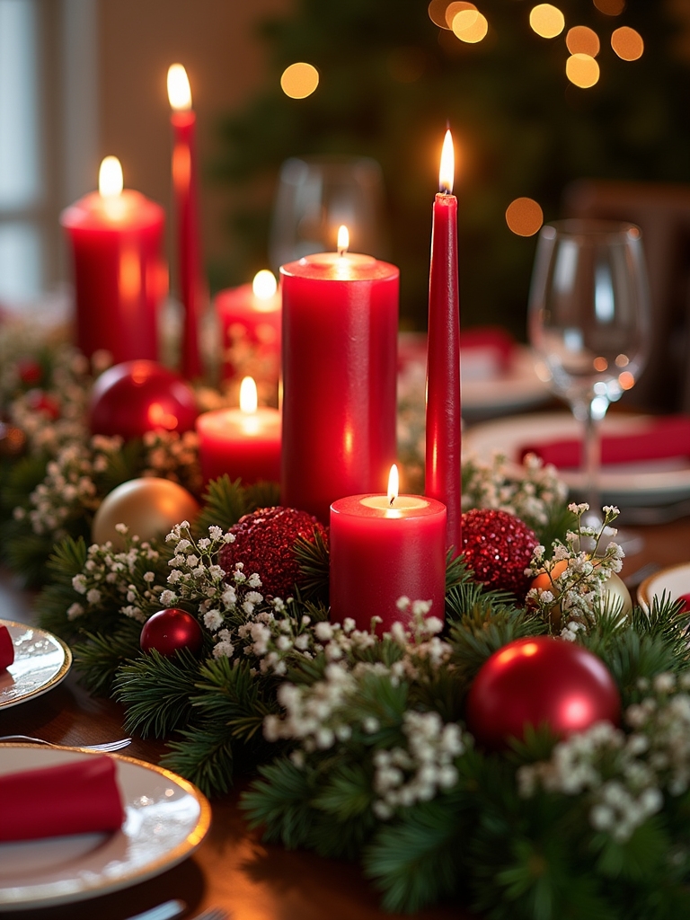 festive candle decor arrangements