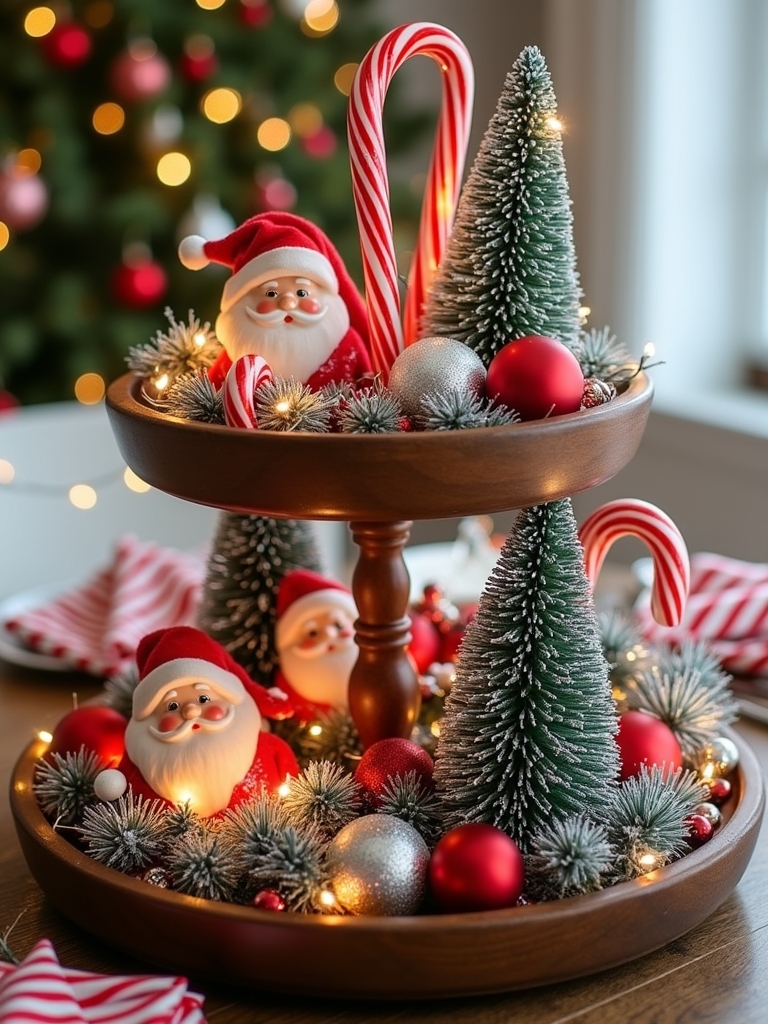 festive candy cane decor