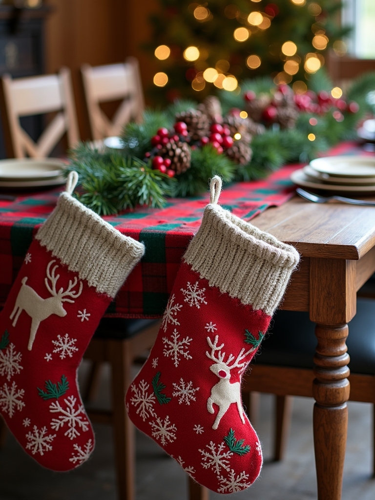 festive chair stocking decor