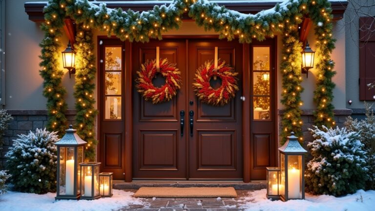 festive christmas entryway ideas