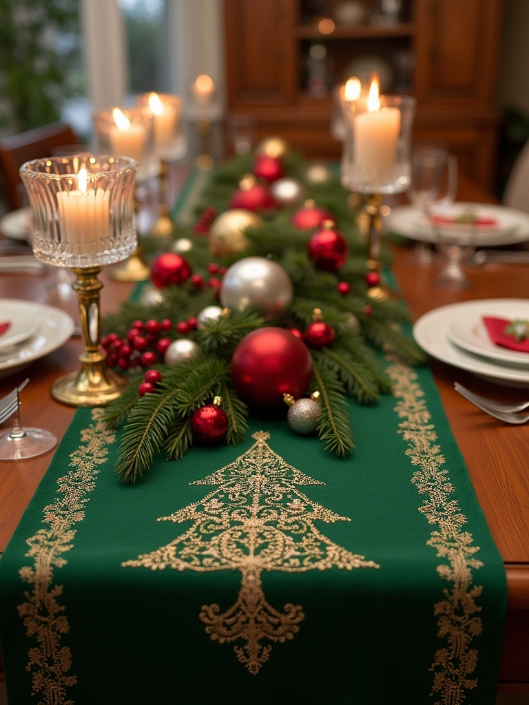 festive christmas table runner