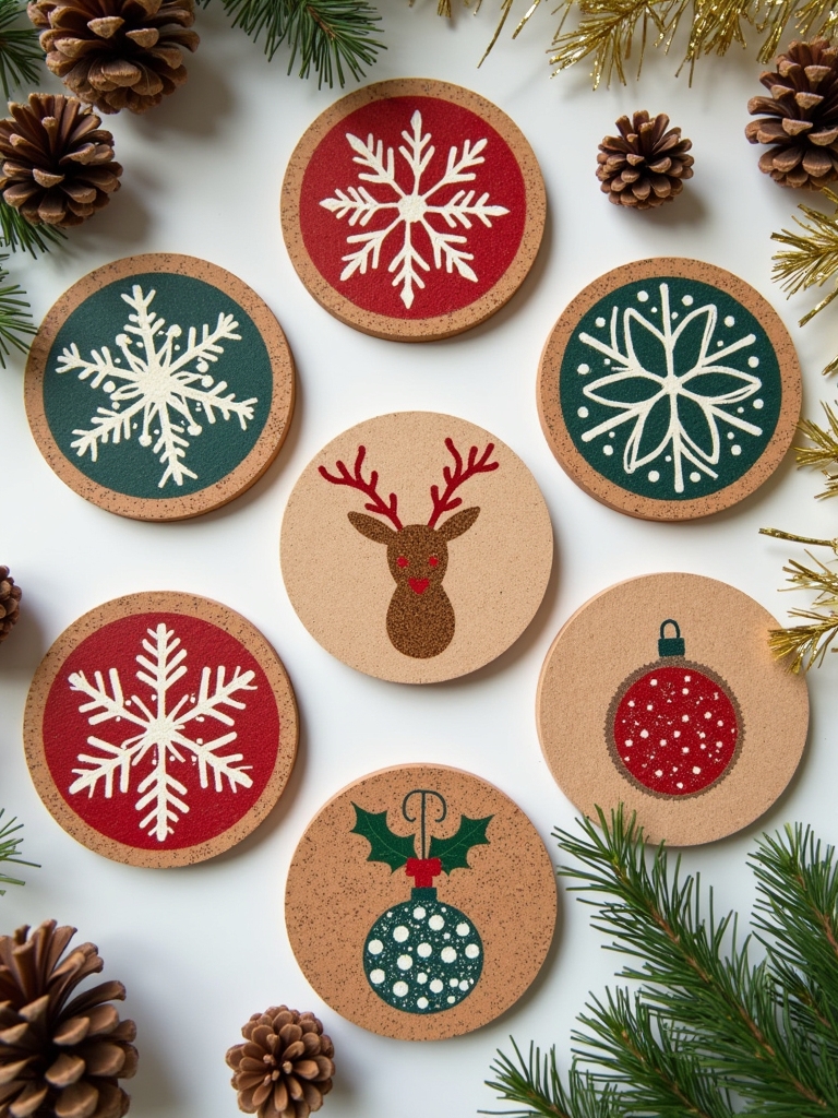 festive creative holiday coasters