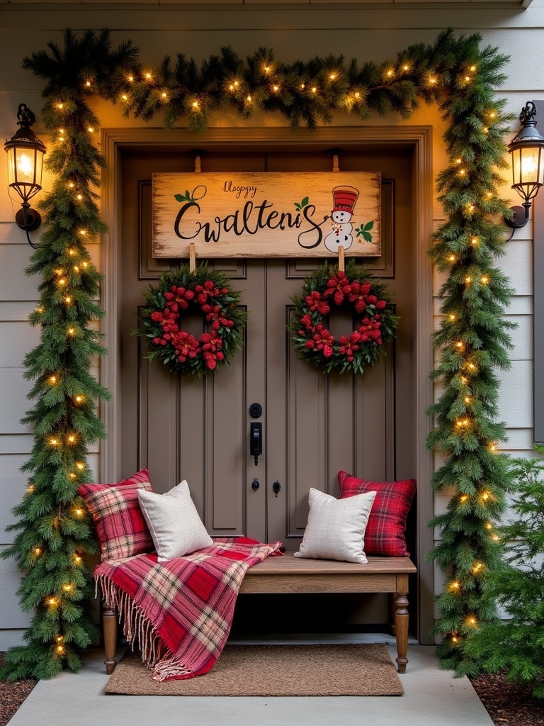 festive entryway christmas signage