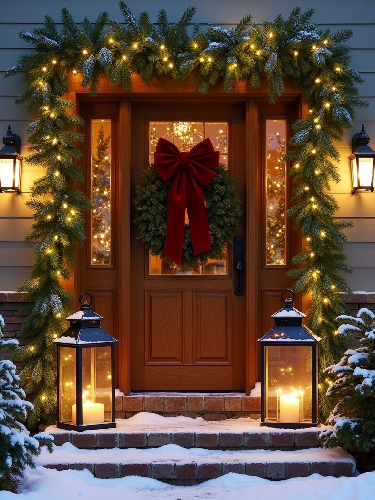festive entryway garland transformation