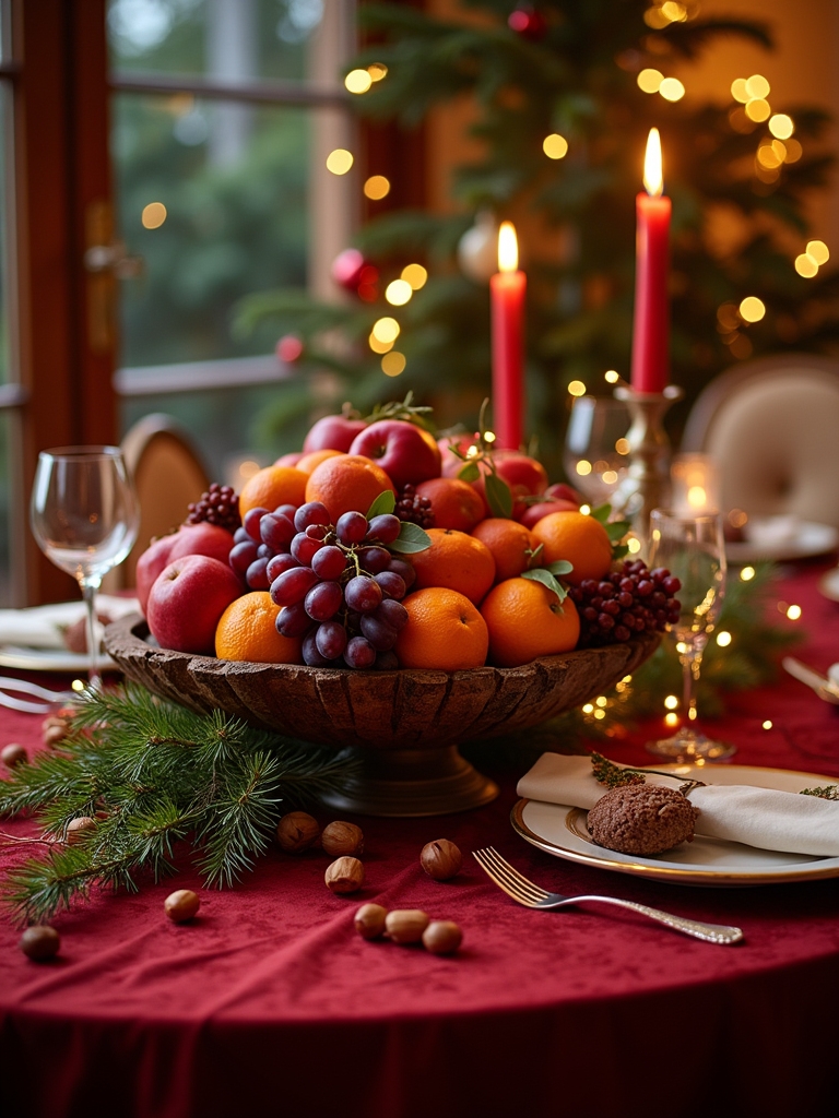 festive fruit and nuts