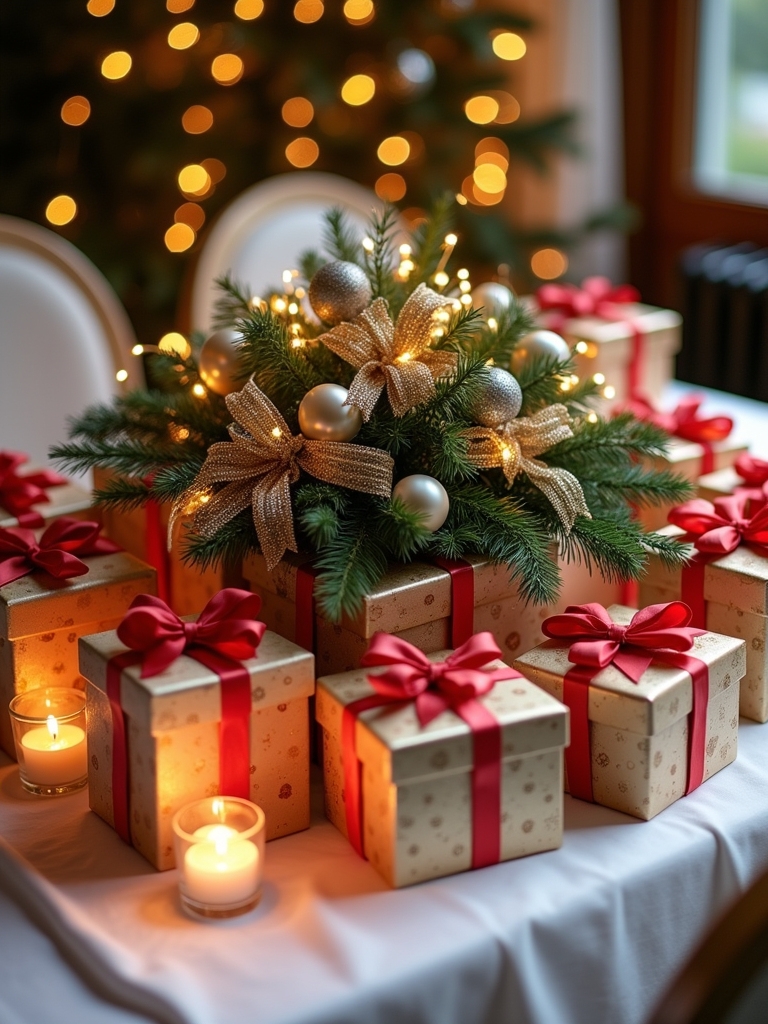 festive gift box decor