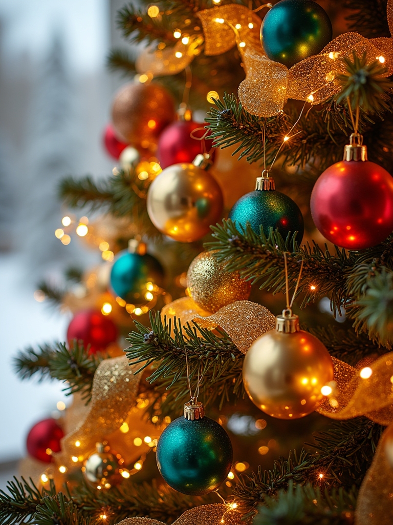 festive gold and vibrant colors