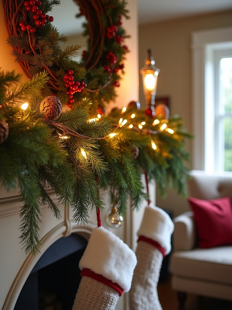 festive grapevine wreath garland
