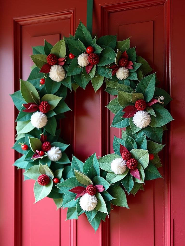festive handmade wreath creativity