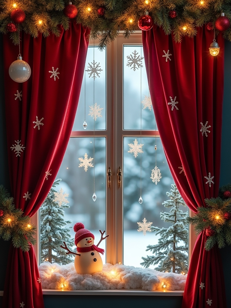 festive holiday curtain ideas