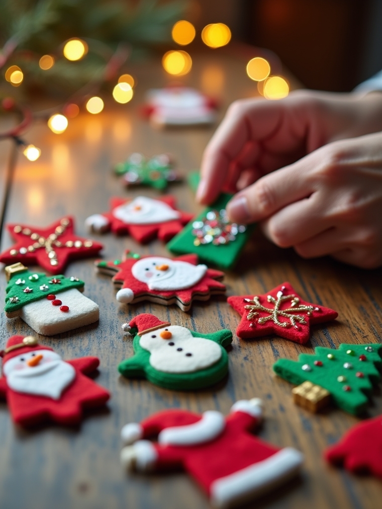 festive holiday fridge magnets