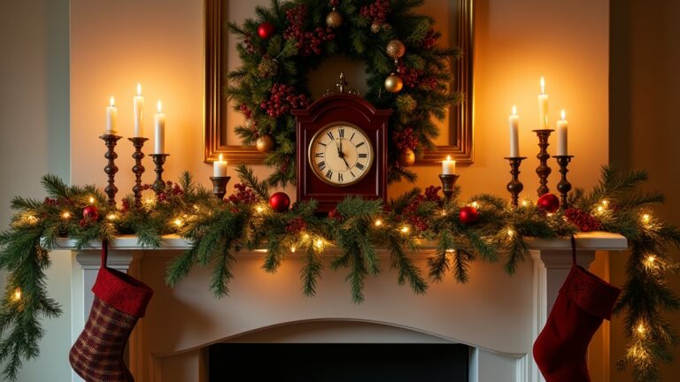 festive holiday mantel decor