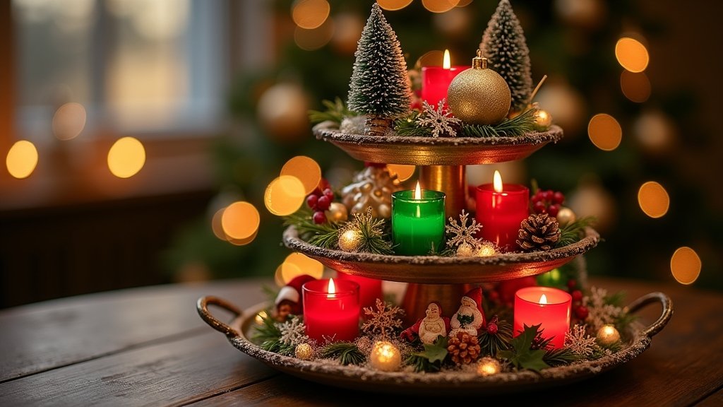 festive holiday tray decor