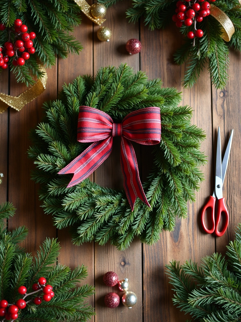 festive holiday wreath decorations