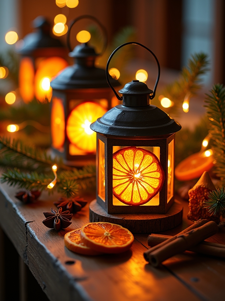 festive lanterns with spices
