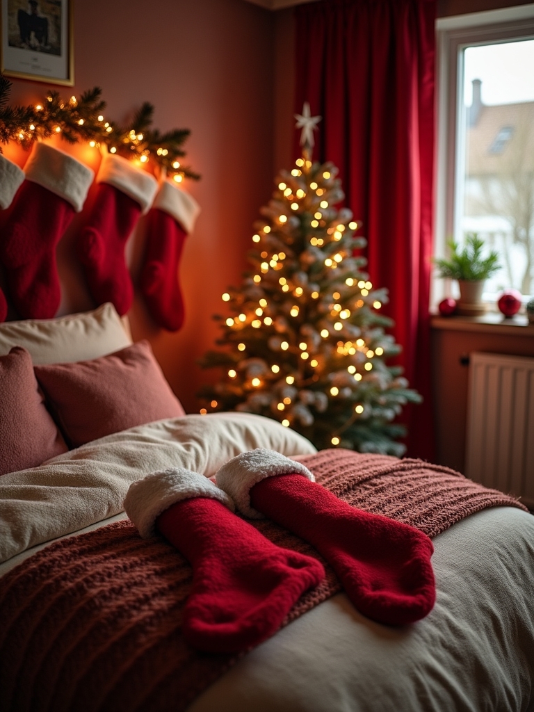festive personalized bedroom stockings