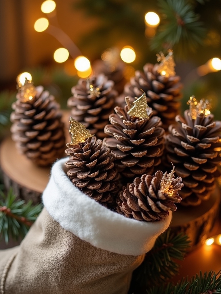 festive pine cone gifts