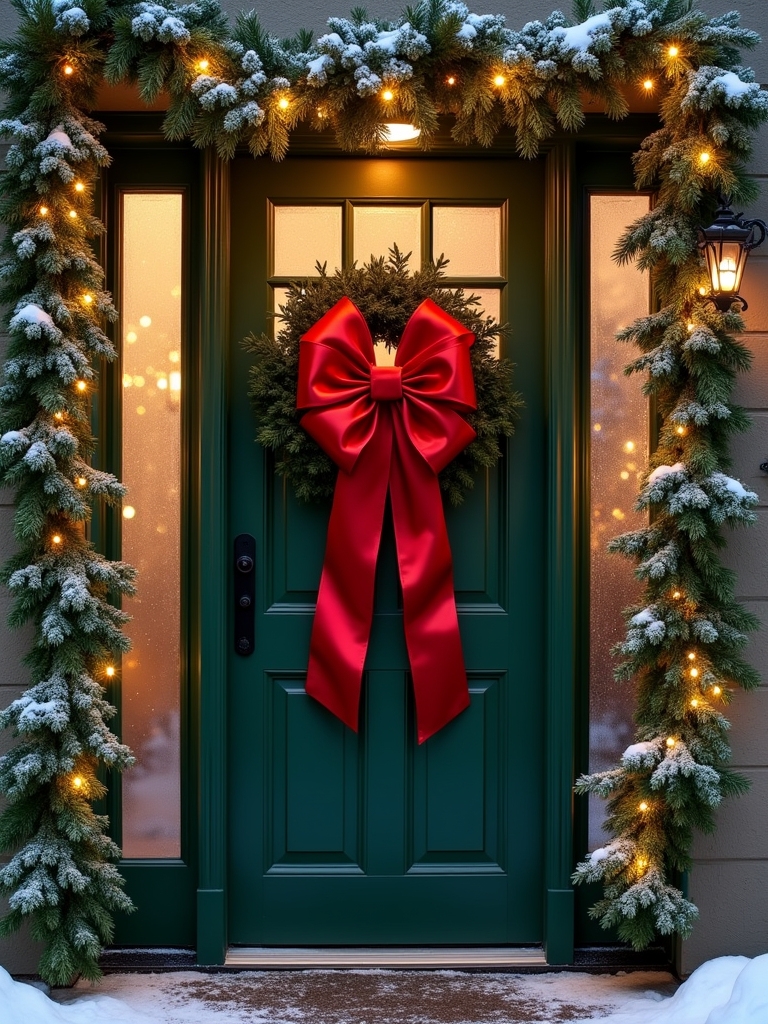 festive red bow embellishment