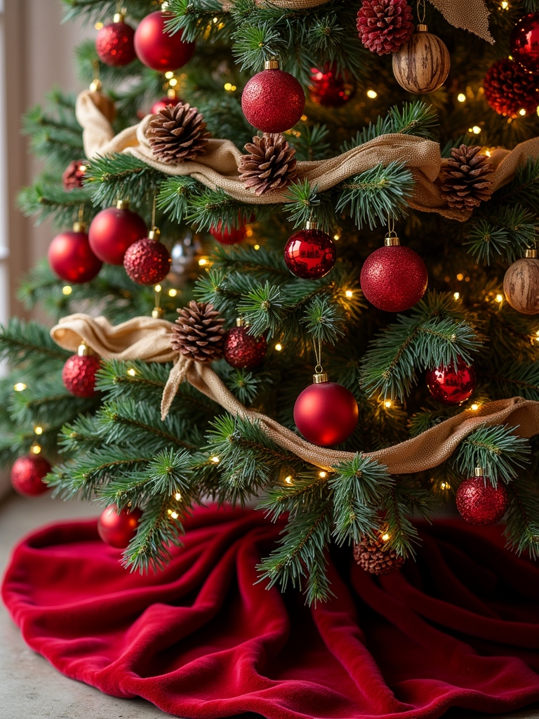 festive red natural accents