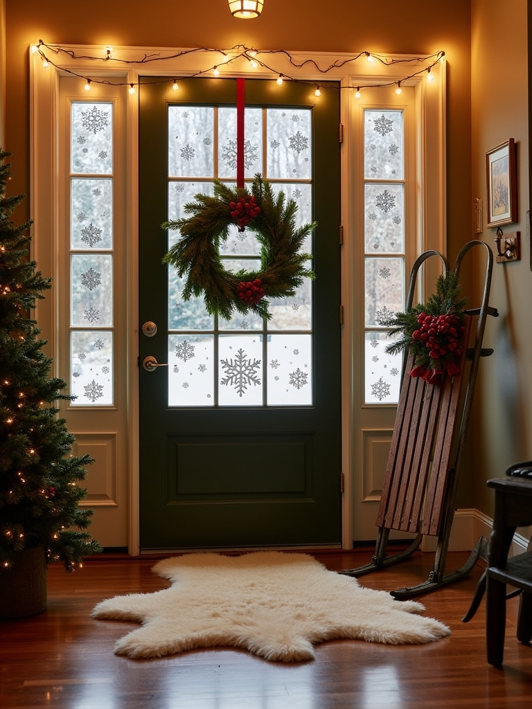 festive snowflake window decorations
