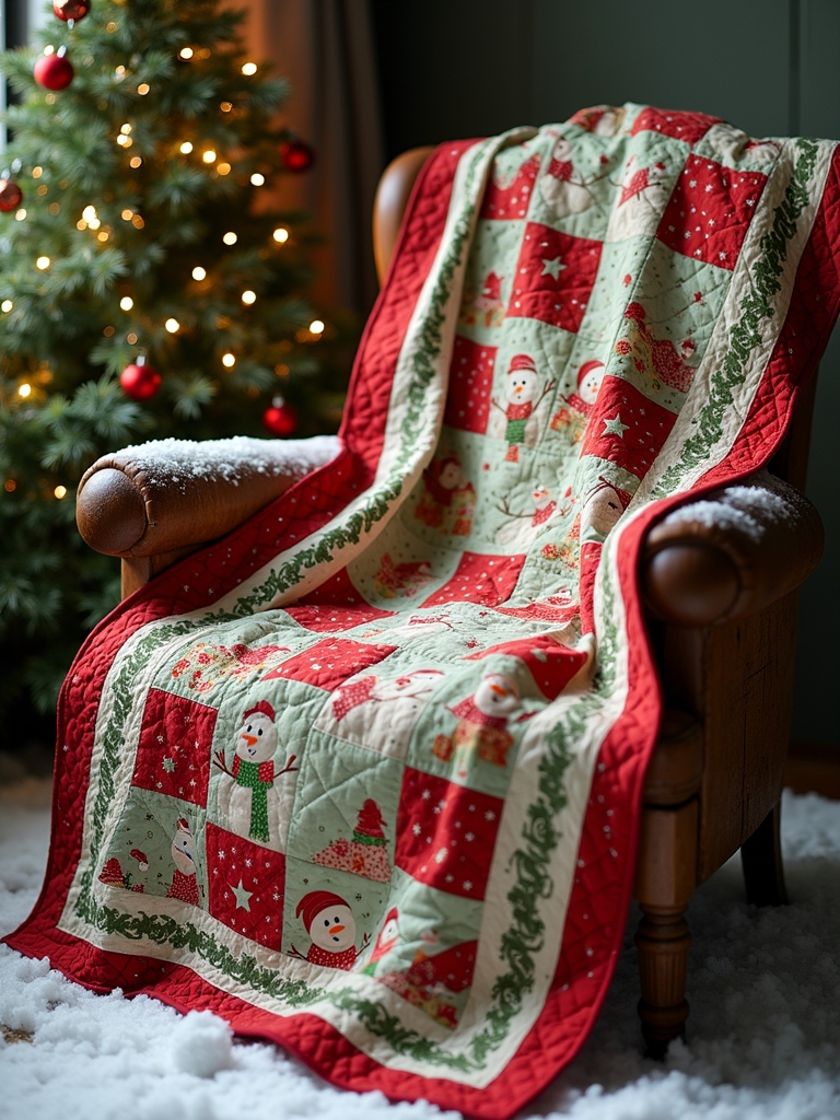 festive snowman quilt inspiration