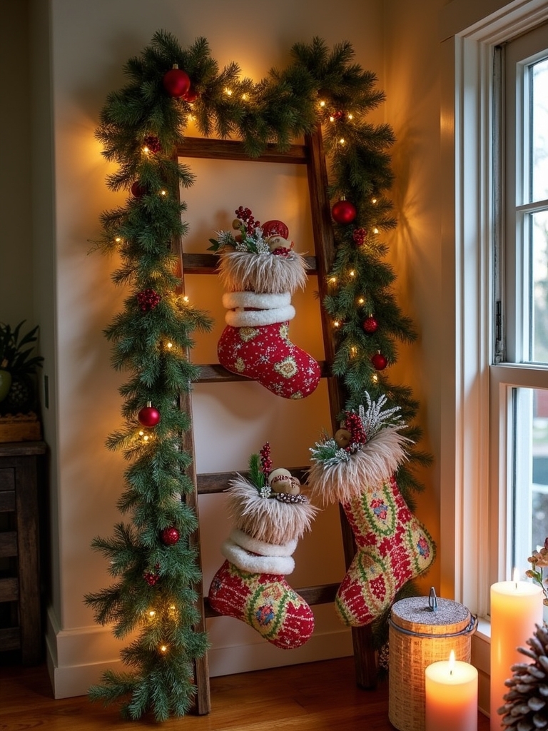 festive stocking holder charm