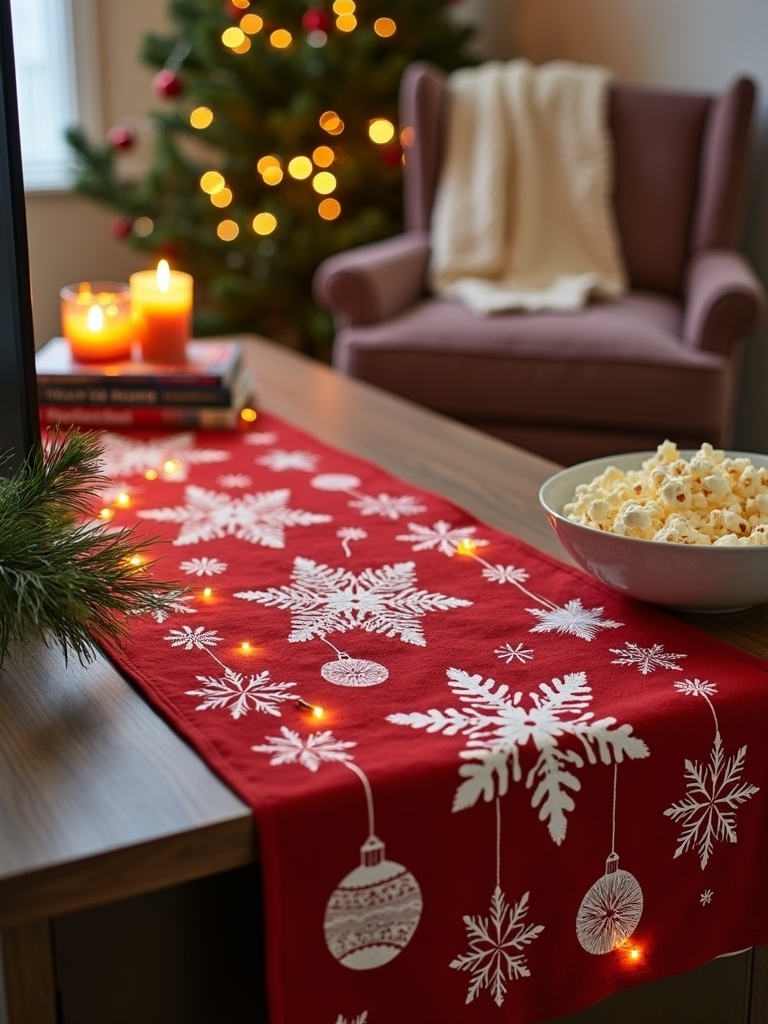 festive table runner decor