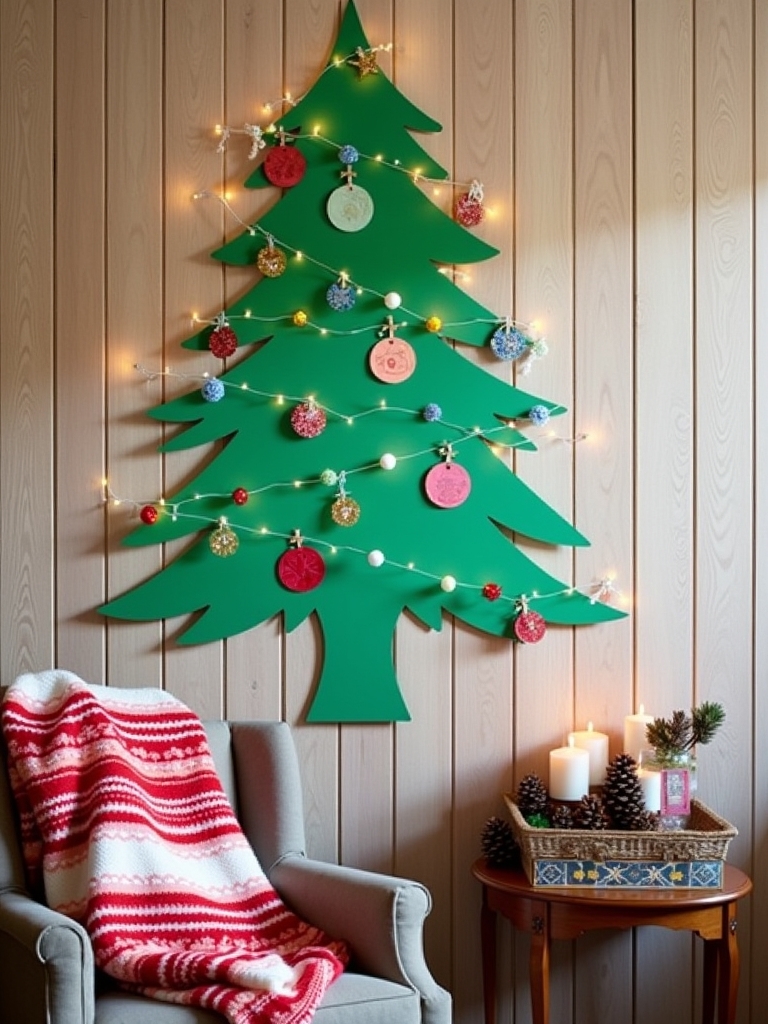 festive tree wall art