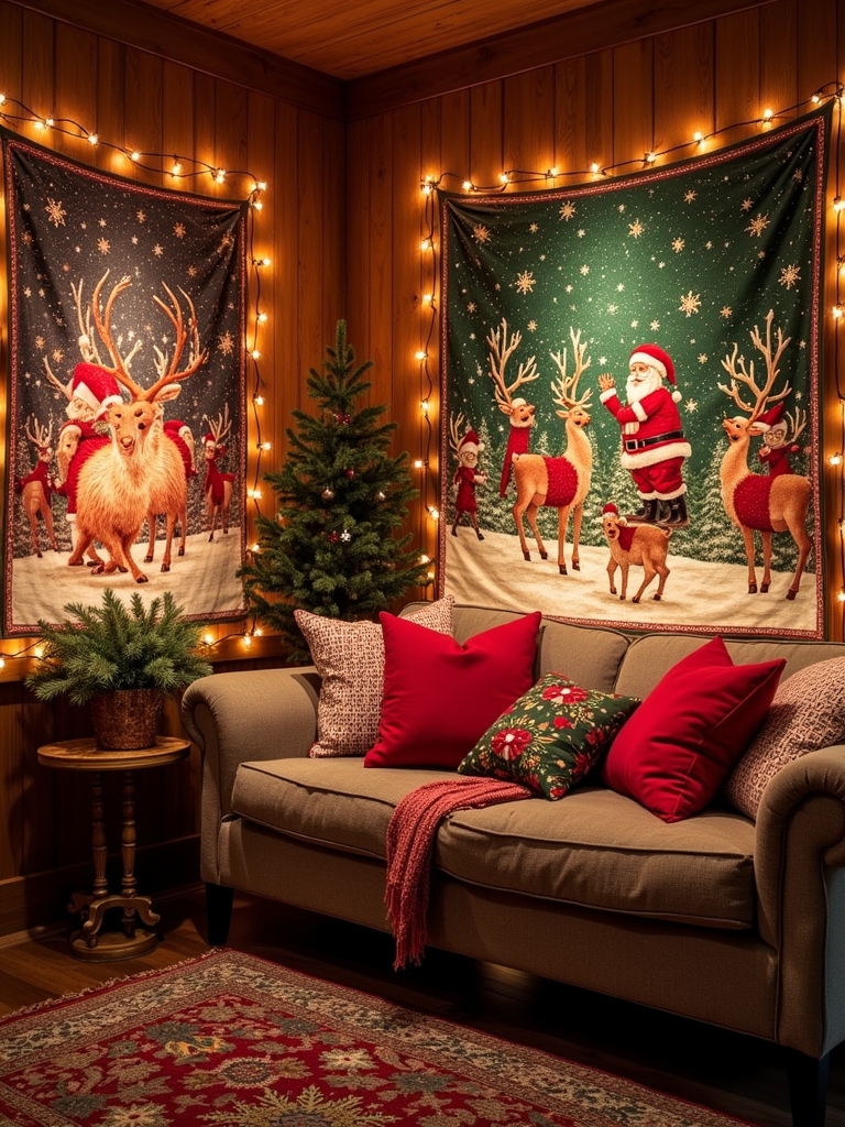 festive wall tapestry decor
