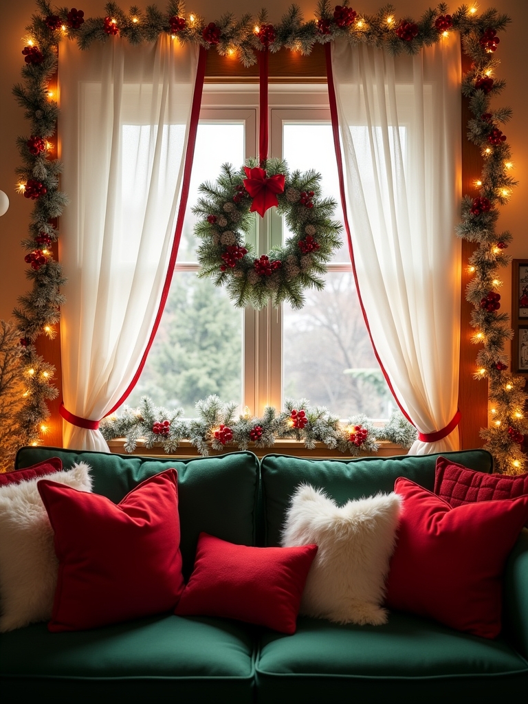 festive window treatment ideas