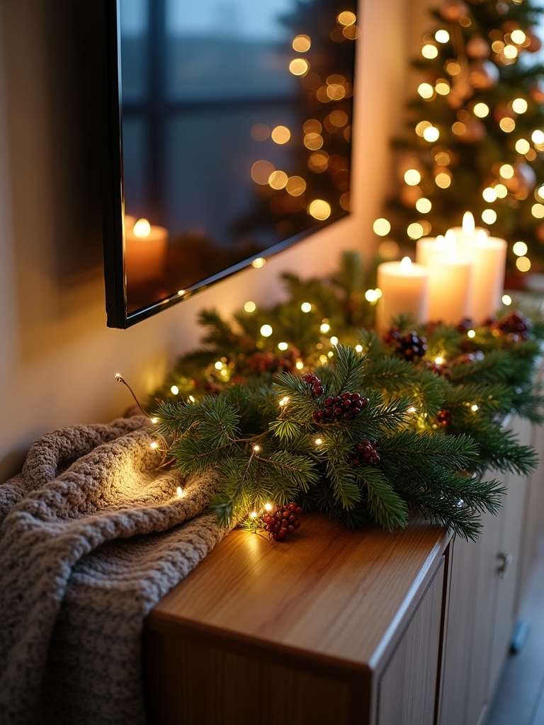 fresh greenery holiday decor