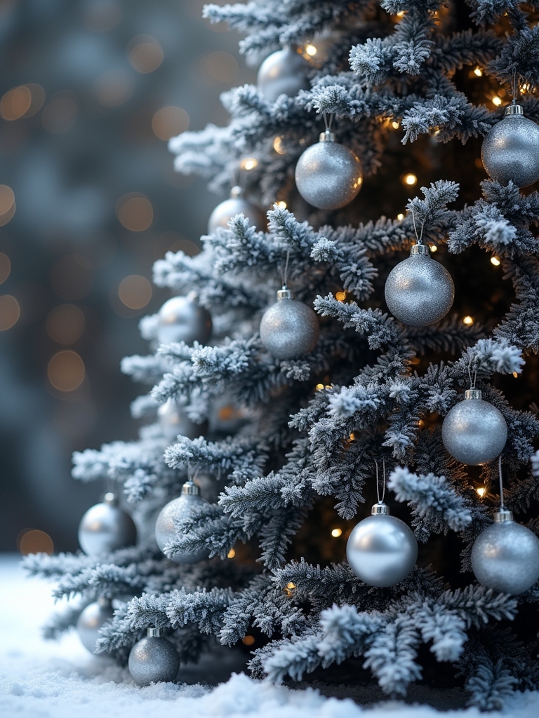 frosted black and white elegance