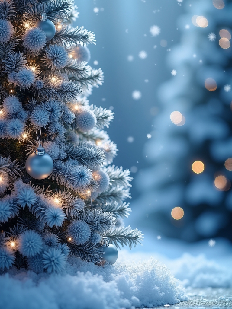 frosted blue and silver elegance